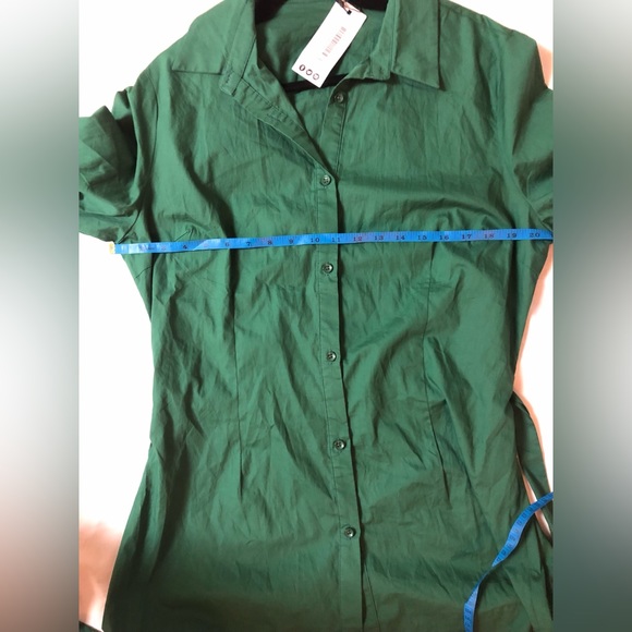 BOOHOO PLUS CHECK SELF BELTED SHIRT DRESS SIZE: 14 - Picture 7 of 9